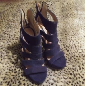 Steve Madden blue suade heels